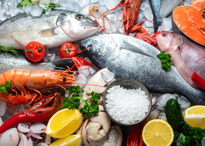 Fresh seafood markets