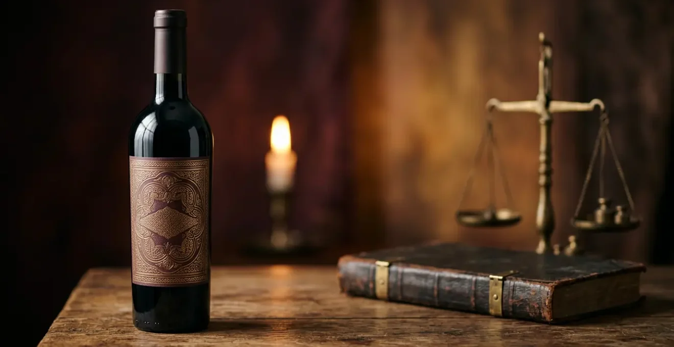 Premium wine investment decision concept with Penfolds Grange bottle