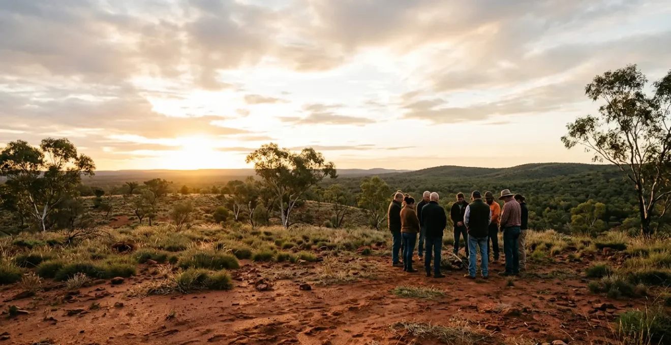 A respectful cultural ceremony welcoming visitors to Aboriginal land in Australia