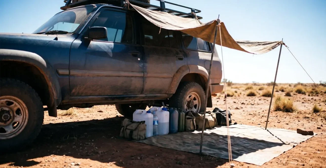 Using a 4WD vehicle as emergency shelter in remote Australian outback